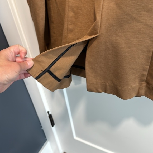 Liverpool X Living in Yellow Becca Double Breasted Tan Blazer Large EUC - Picture 8 of 14